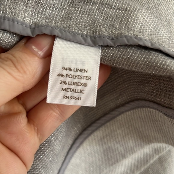 J.Jill Linen blend Grey/Silver Metallic Vest - Picture 5 of 6